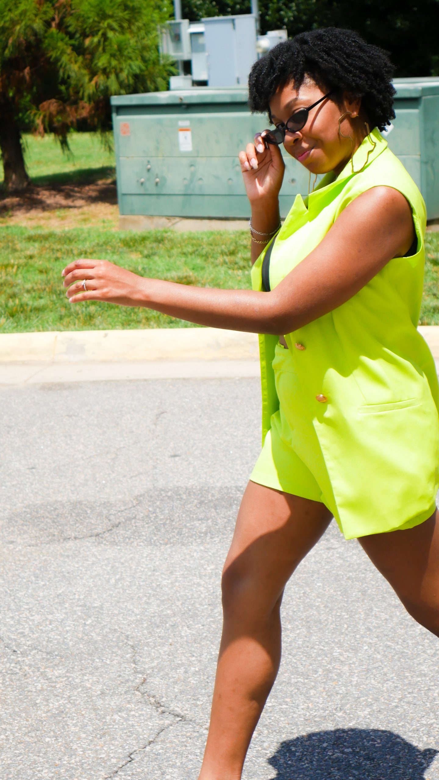 Walking In Neon Suit