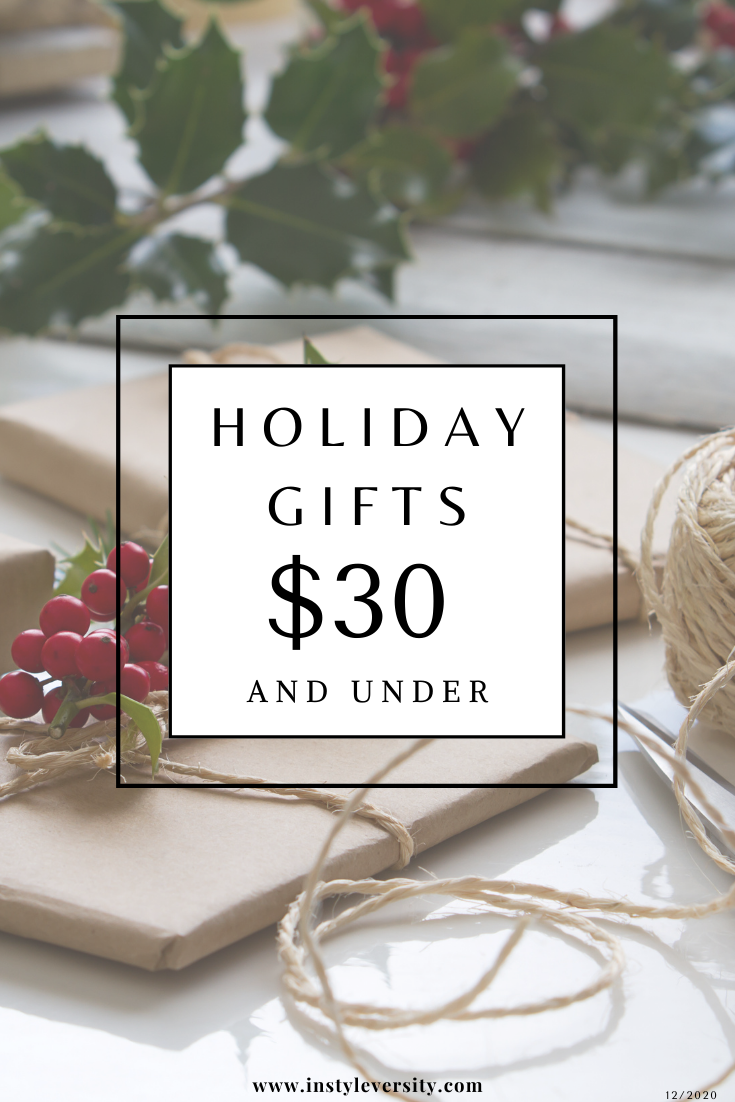 holiday gifts under $30 pinterest pin