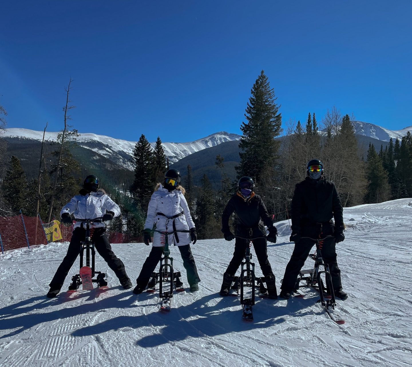 Group Couples Snow Bikes Winter Park Resort  Colorado